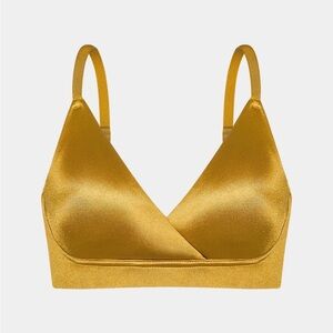 Knix Shimmer Stretch Bra Bralette Burnished Gold Limited Edition Size Medium NWT